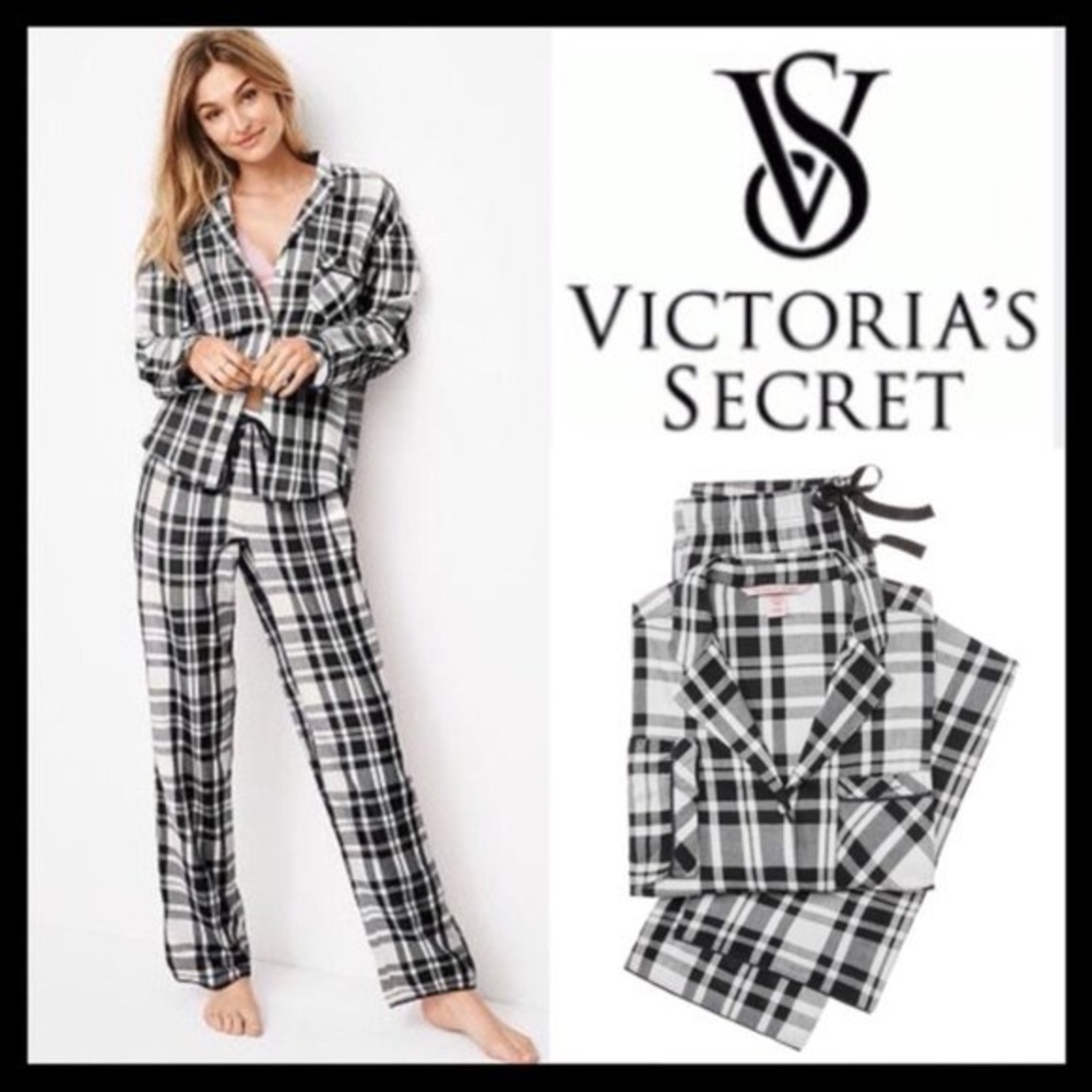 Victoria’s Secret Flannel Pajama (White)